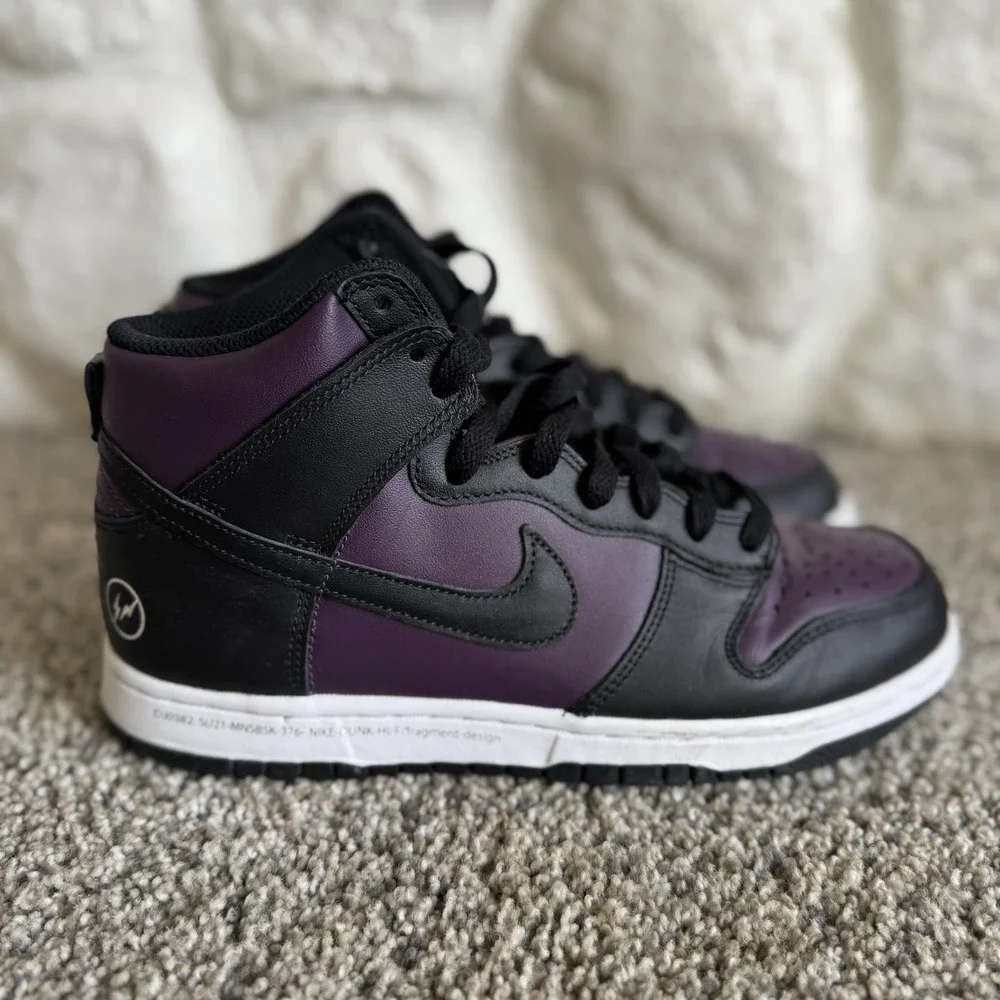 Nike Dunk High Fragment Design Beijing 2021 Wine Black DJ0382-600 Kids Size 7Y